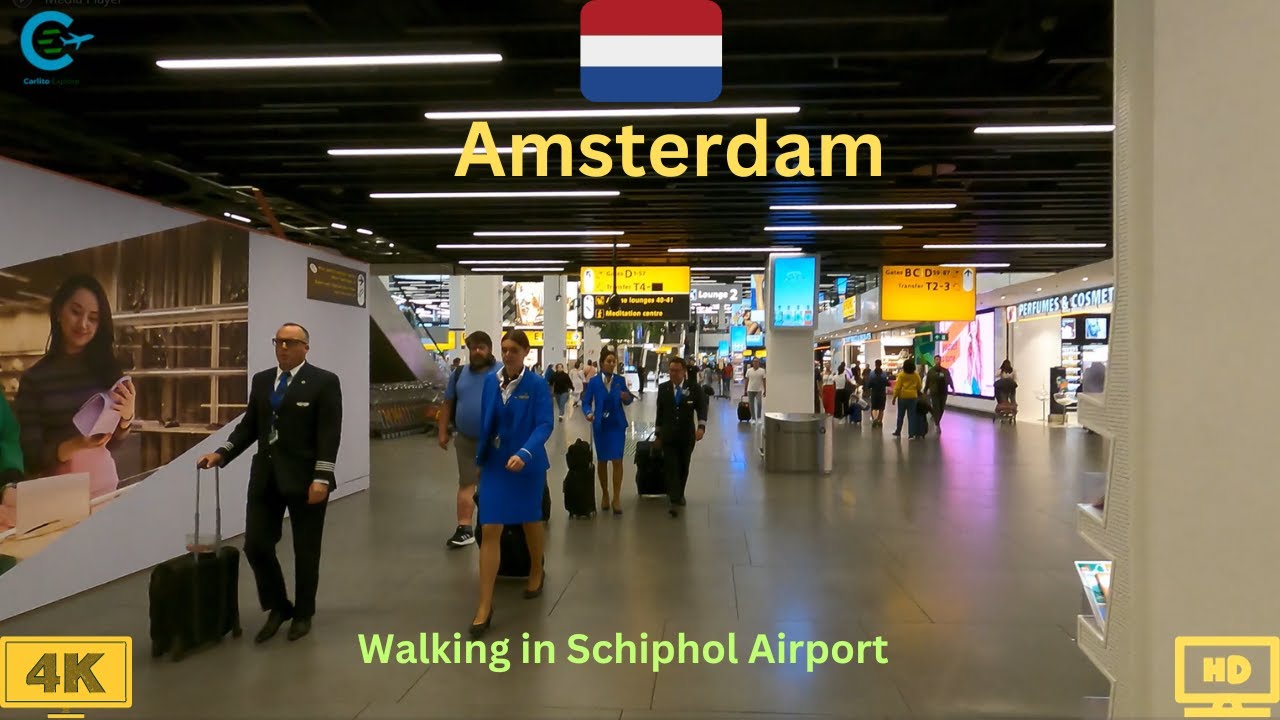Amsterdam Airport Walking Tour | Schiphol Airport Walking Tour Netherlands