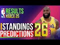 Nba standings today  games results  predictions  mar 25  2024  schedule  scoreboard