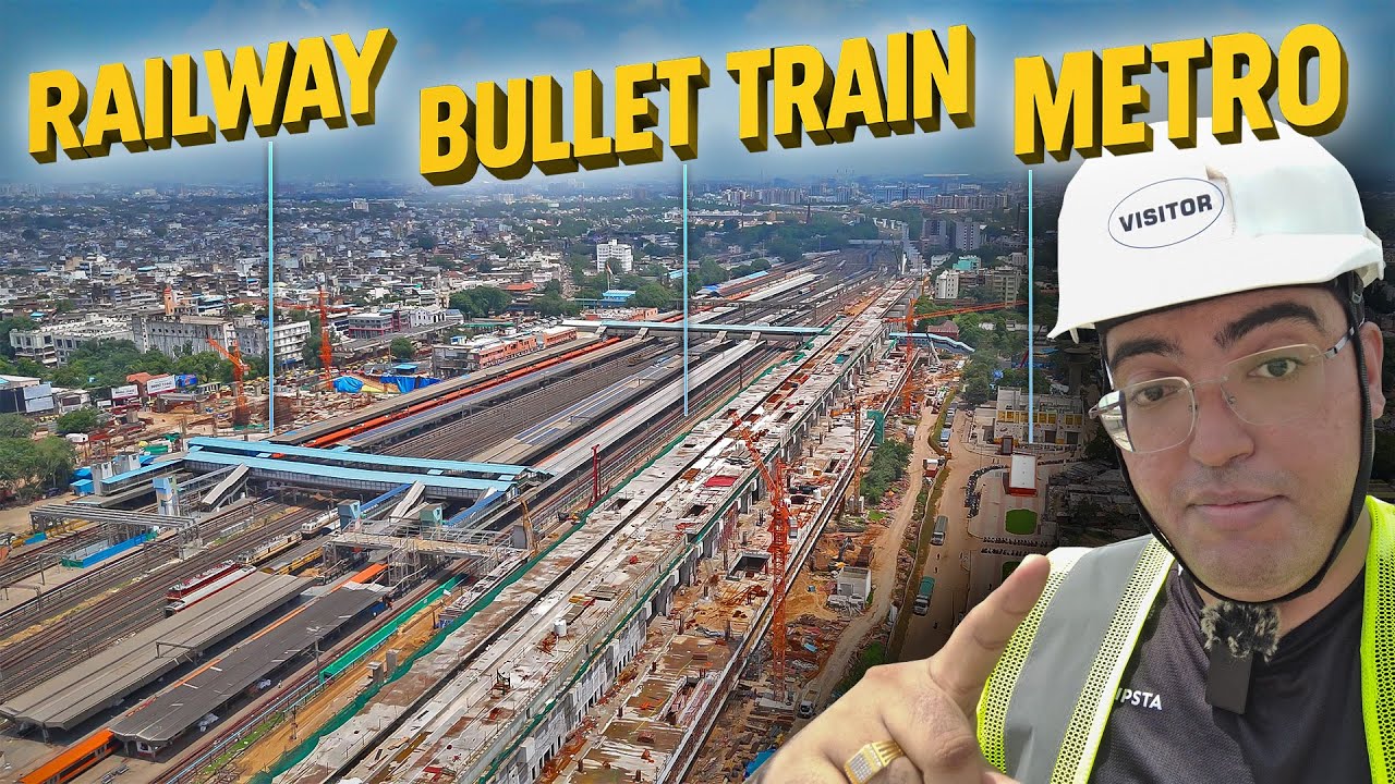 First Tour Inside Ahmedabad Bullet Train Station - It’s HUGE ! || अहमदाबाद बुलेट ट्रेन स्टेशन