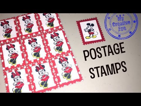 How to make Cute Postage Stamps at Home, DIY postage stamps, Making Cute  Stamps