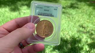 1913-S PCGS MS63 $20 OGH Featured Rare Saint Gaudens Video