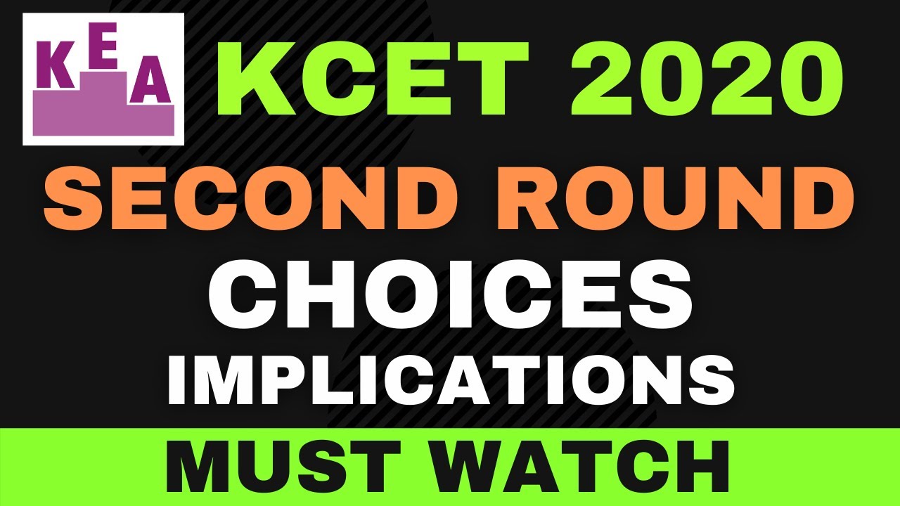 KCET 2020 Second round choice entry KCET 2020 latest news today KCET latest updates second