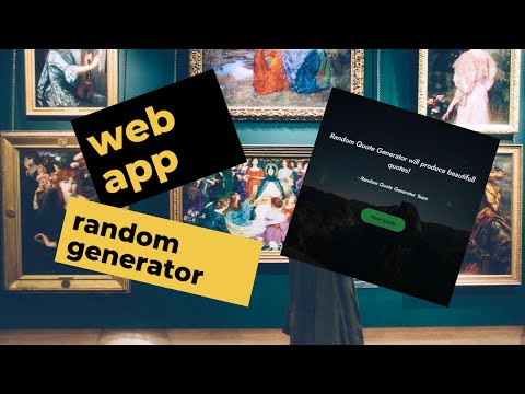 Random image/quotes generator - design and developing (html, css, js)