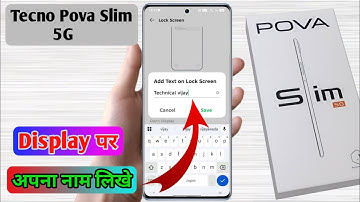 tecno pova slim lock screen par apna name likhe | lock screen name in tecno pova slim