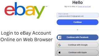 How to Login to eBay Account Online on Web Browser? eBay Sign In on PC | eBay.com Login Page