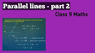 Class 9th - Parallel lines part 2