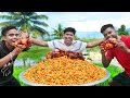 CHICKEN PASTA | Yummy Chicken Pasta Cooking In Village | Three Type Macaroni Recipe