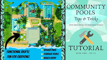5 Awesome Functional Ideas to Enhance Community Pools [No CC] | Sims 4 Tutorial | DeeK Sims