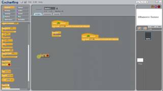 Lego NXT Ultrasonic Sensor with Enchanting