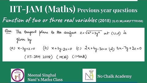 Function of two or three real variables (2018) (Q.ID.M(JAM)FTTRV08)