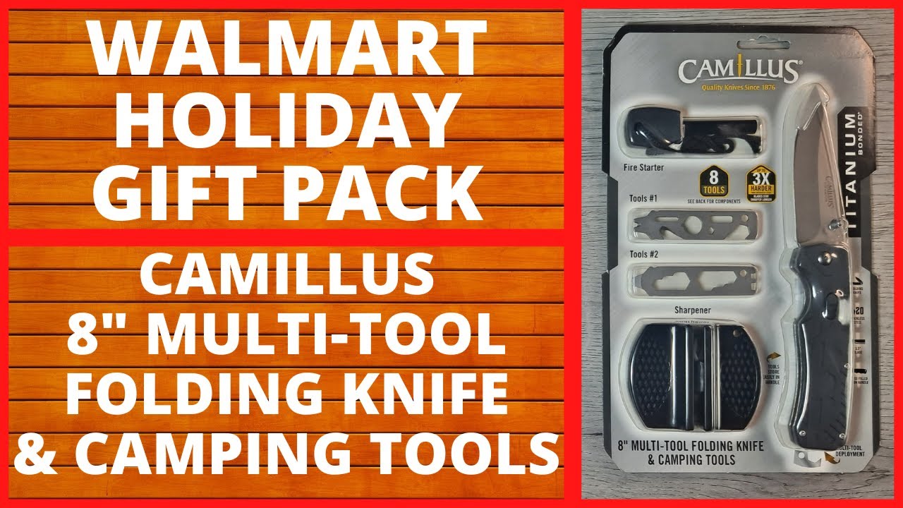 WALMART HOLIDAY GIFT SET, CAMILLUS 8" MULTITOOL FOLDING KNIFE