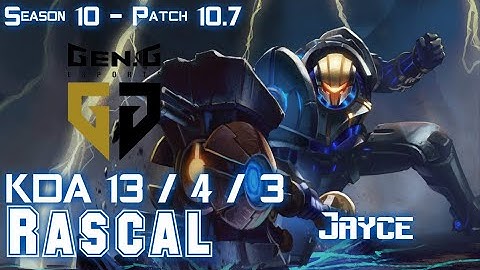 Gen Rascal JAYCE vs LUCIAN Top - Patch 10.7 KR Ranked
