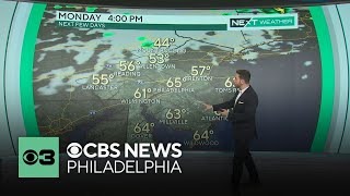 Cold front moves into Philadelphia overnight bringing cooler temperatures along
