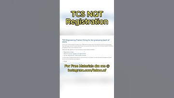 TCS NQT Gratis registratie 2025 😲😲#TCS #NQT #GRATIS #Materialen