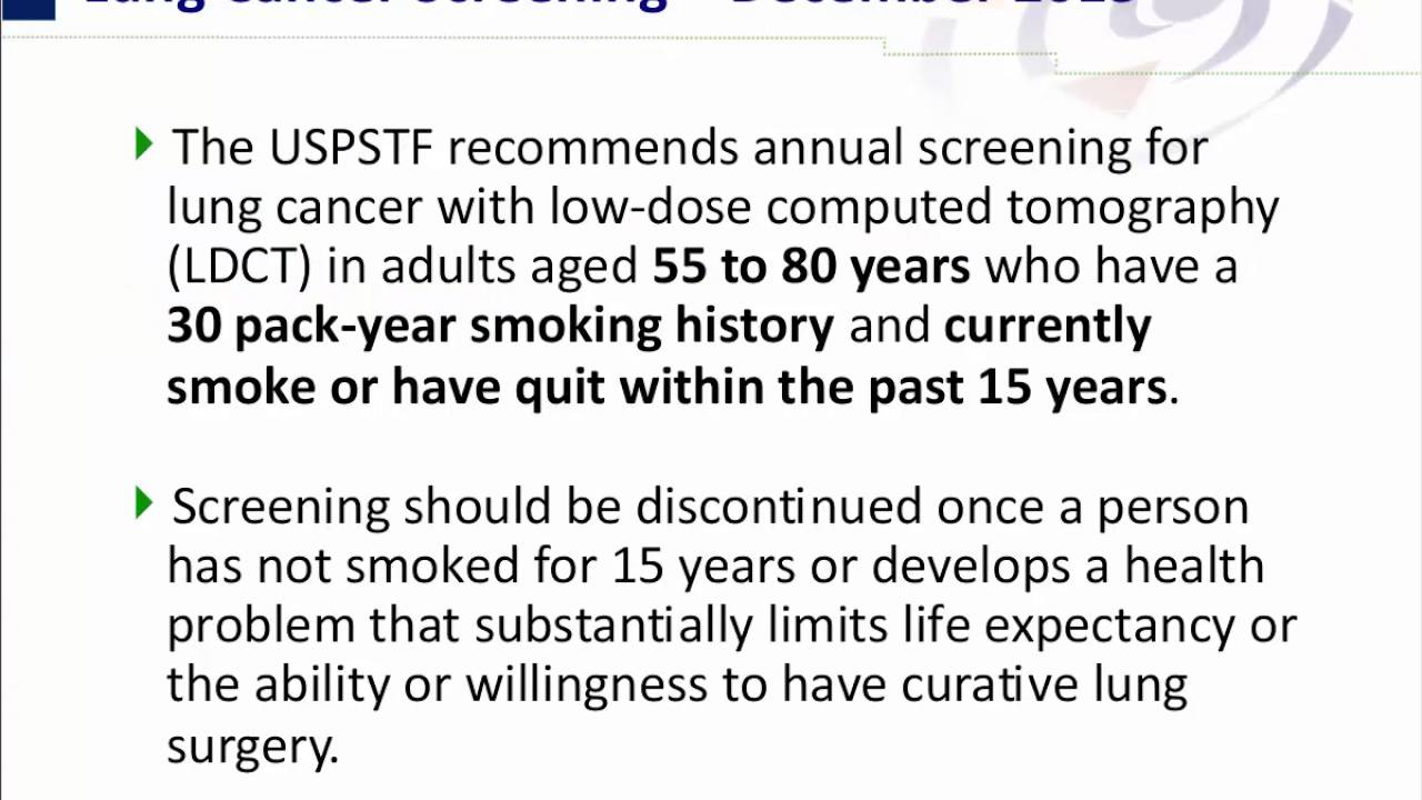 Uspstf Screening Guidelines Chart