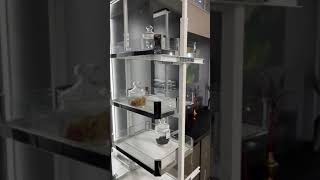 Галерея выдвижная Starax S-1903-Р-С, 400 мм, с доводчиком, нижнее крепление, хром