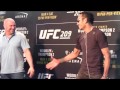 UFC 209 Main Event Faceoffs; Tony Ferguson scares the shit out of Dana White