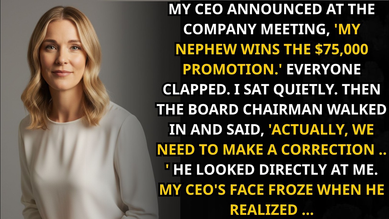 My CEO Gave The $75K Promotion To His Nephew - Then The Board Announced The Real Winner