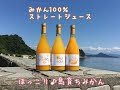 からだスッキリ！みかん100％ストレートジュース好評販売中！