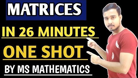 Matrices Class 12 CHSE | ONE SHOT | ଓଡ଼ିଆ ରେ |#chse #msmathematics