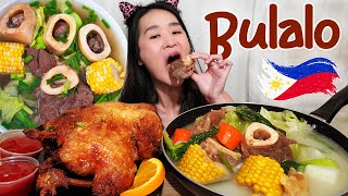 First Time Eating BULALO! Filipino Comfort Food: Beef Oxtail Soup & Crispy Fried Chicken - ASMR