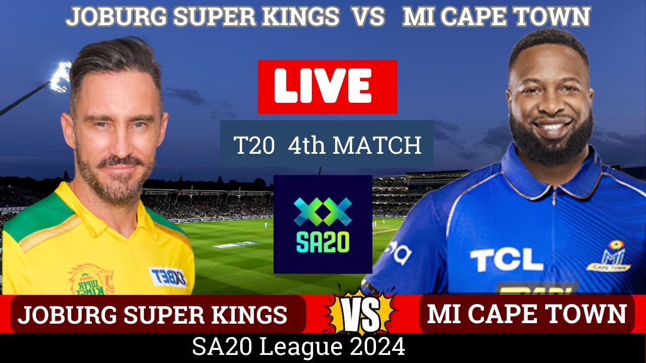 🔴 SA20 Joburg Super Kings vs MI Cape Town  T20 Live Match | Scores & Commentary | JSK vs MICT 