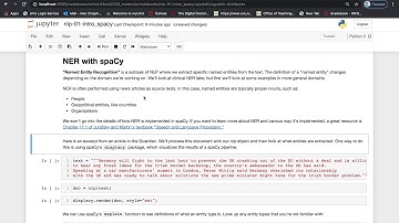 Introduction to spaCy