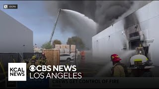 Investigation underway after massive fire damages Irvine commercial building