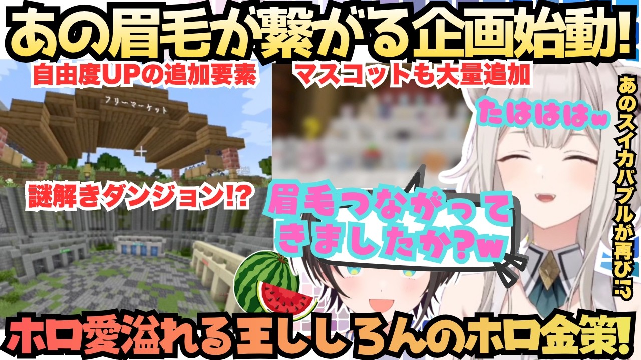 【スバルのスイカバブルめっちゃおもろいからｗ】あの伝説の眉毛繋がり企画がついに今年も始動！１年の時を経てパワーアップしたホロ愛溢れる獅子王の神企画説明会【獅白ぼたん／ホロ金策サバイバル2／ホロライブ】