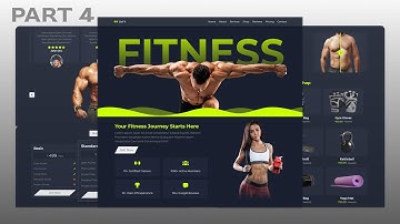 Responsive Modern Gym Website Design – HTML, CSS & JS – Pricing,  Contact, Footer - Part 4