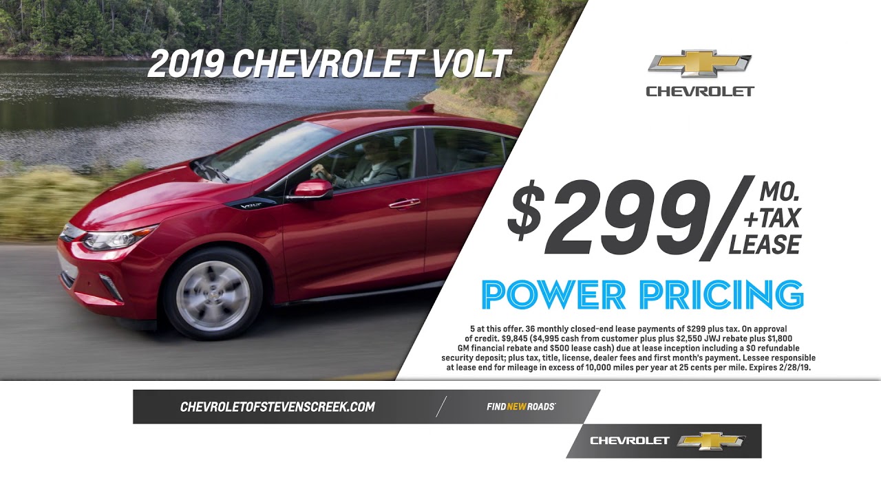 Chevy Volt Lease >> Presidents Day Sale At Chevrolet Of Stevens Creek 299 A Month 2019 Chvey Volt Lease Offer Chevy Volt Lease >> Presidents Day Sale At Chevrolet Of Stevens Creek 299 A Month 2019 Chvey Volt Lease Offer