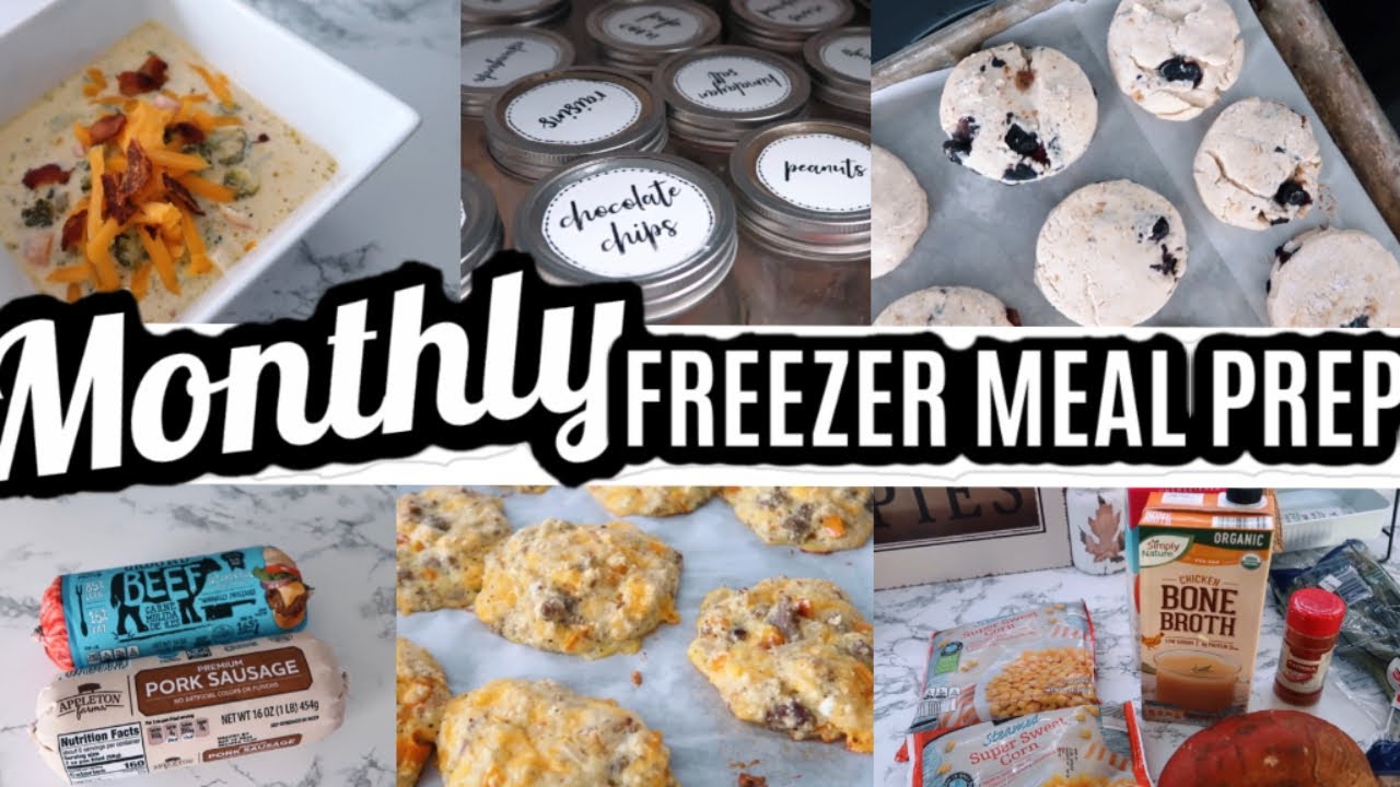 EASY Monthly Freezer Meal Prep | Large Family Meals | Healthy Meal Prep