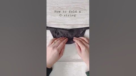 How to fold a g-string #organization #hack #bedroom