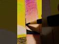 Splitting the Sunset: Striking Colored Pencil Art! 🌅✏️ #art #artshorts #colordrawing