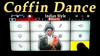 Coffin Dance Indian Style Music #Shorts on Walk Band | Mobile Piano + Drum | Instrumental RingTone