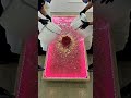 Making a Luxury Rose & Gold Epoxy Table 🌹 #Shorts #Satisfying