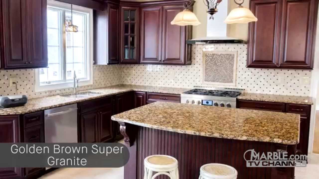 Golden Brown Super Granite Kitchen Countertops YouTube