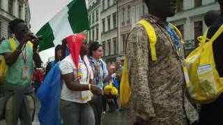 Nigerian community on WYD (World Youth Day) in Krakow (Cracovia / Krakau / Kraków / Краков / Cracow)