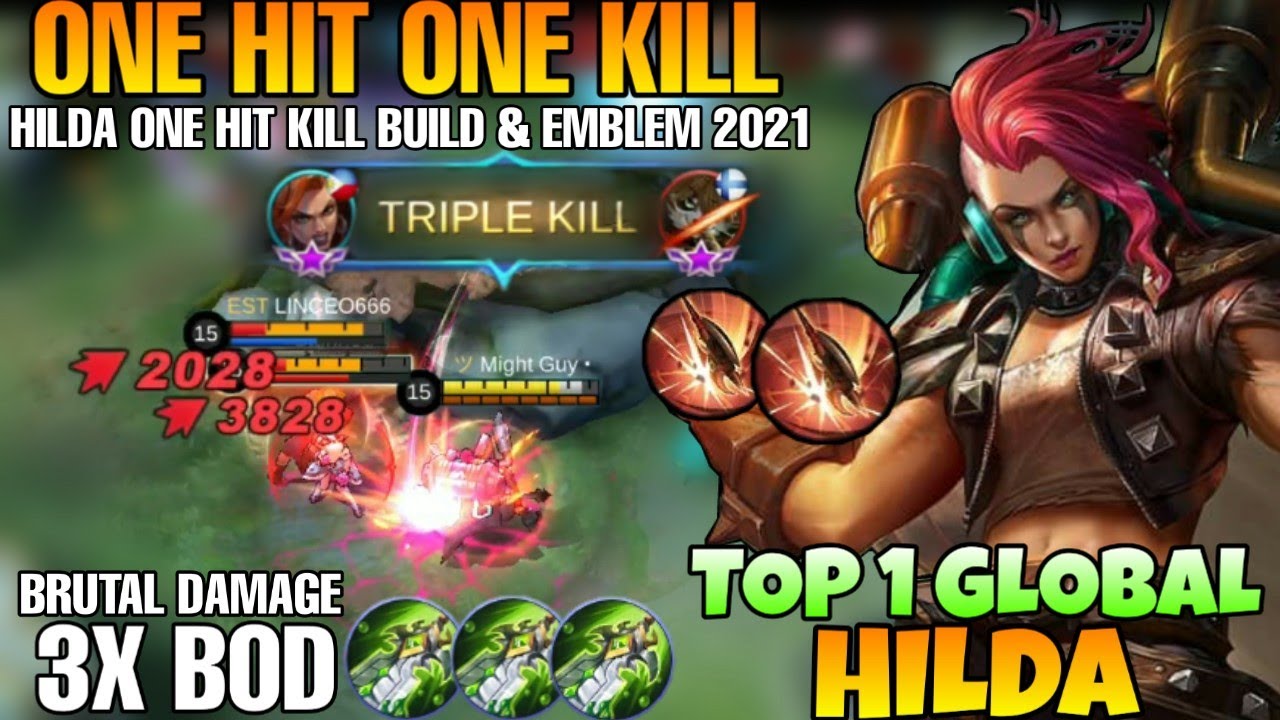 HILDA ONE HIT KILL BUILD With 3 BLADE OF DESPAIR & EMBLEM 2021🔥 Top 1