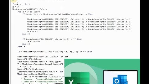 Enviar correos desde Excel usando Macros