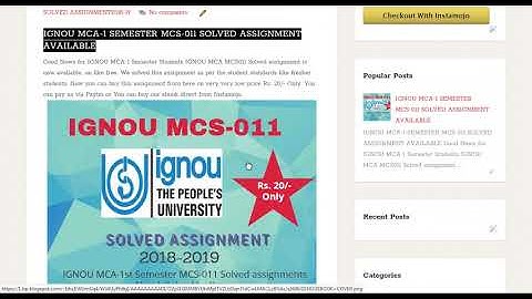 IGNOU MCS 011 SOLVED ASSIGNMENT 2018 19 AVAILABLE NOW