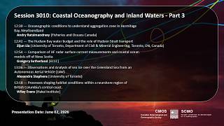 3010-3 - Coastal Oceanography and Inland Waters - Part 3