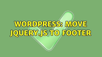 Wordpress: Move Jquery.js to Footer