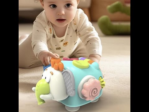 Розвиваюче брязкальце Слоник для немовляти гризунок прорізувач пальчикова гра тріскачка пазл букви цифри, відео 1