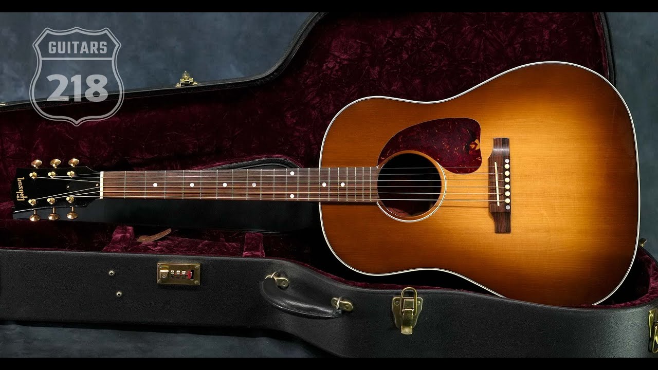 Gibson J-45 Red Spruce Honey Burst - YouTube