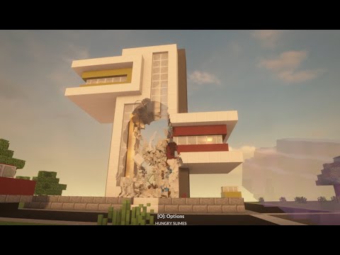 Hungry Slimes Eat A Modern Minecraft Village - Teardown -