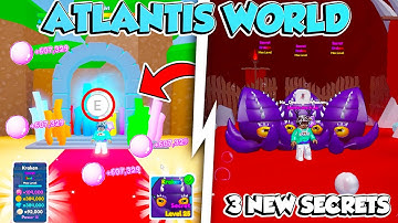 GOT 3 New *RAREST SECRET* KRAKEN🔱NEW ATLANTIS WORLD Update Bubble Gum Clicker