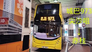 【比例不一樣】城巴CTB 973 尖沙咀(麼地道)Tsim Sha Tsui(Mody Road)→赤柱村Stanley Village