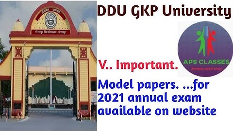 DDU GKP model paper exam 2021.