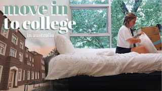 MOVING INTO COLLEGE IN AUSTRALIA! | moving to melbourne uni residential college vlog 2021